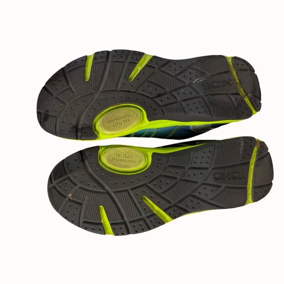 Vionic Womens Alliance Sneakers Size 8 Blue Neon Yellow Athletic Shoes Everyday - Picture 6 of 14
